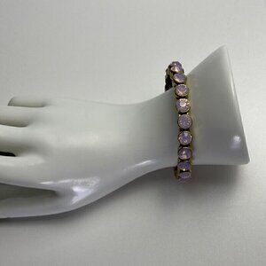Plunder Design Fashion Jewelry Magnetic Adjustable Bangle Bracelet Pink Stone